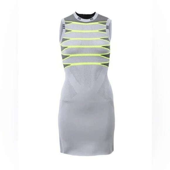 Alexander Wang Air Force Engineered Mesh Bodycon Dress Petite XS $800 - Picture 3 of 9